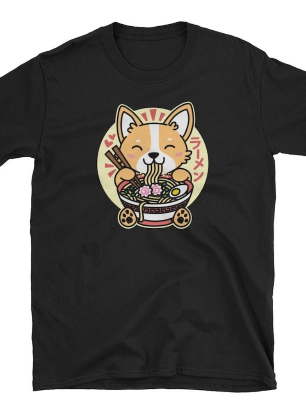 Kawaii Corgi Ramen Shirt, Cute Anime Dog Graphic Tee